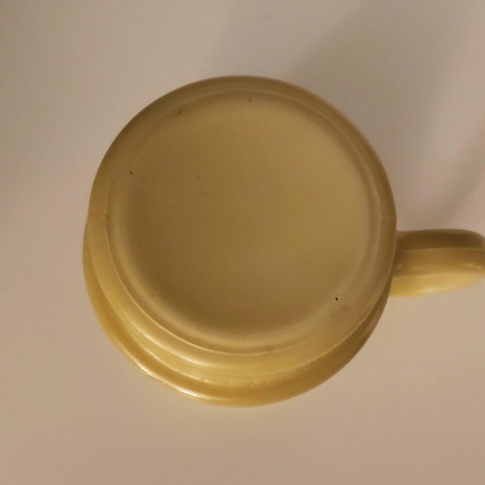 4/$20 Vintage Mandala Coffee Mug Milk Glass Teacup Medallion 1970s Gold Brown - Picture 6 of 9